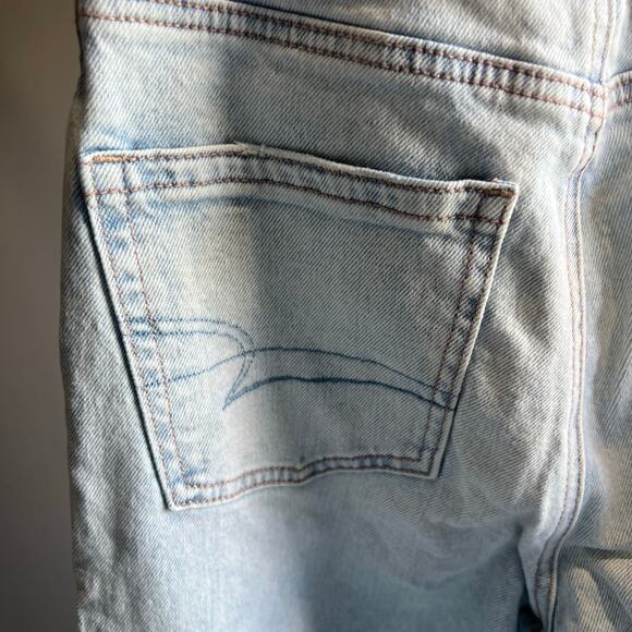 American Eagle Highest Rise Baggy Straight Jeans Size 0 Regular - Picture 8 of 9